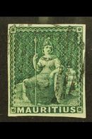 1858 (4d) Green, SG 27, Superb Used With Large Even Margins All Round Clear Proof Like Impression And Crisp, Light  Barr - Mauricio (...-1967)