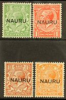 1923 Central Overprints Set Complete, SG 13/16, Never Hinged Mint (4 Stamps) For More Images, Please Visit Http://www.sa - Nauru