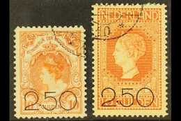 1920 2.50 On 10g Surcharges Set, Mi 99/100, SG 236/7, Very Fine Used, Both Expertised Richter (2). For More Images, Plea - Other & Unclassified