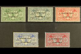 FRENCH CURRENCY - POSTAGE DUES 1925 Chiffre Taxe Ovpt Set, Additionally Ovptd "Specimen", SG FD53s/7s, Very Fine Mint. ( - Other & Unclassified