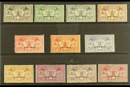 FRENCH CURRENCY 1925 Wmk "RF" In Sheet, Complete Set, Ovptd "Specimen", SG F42s/52s, Very Fine Mint. (11 Stamps) For Mor - Otros & Sin Clasificación