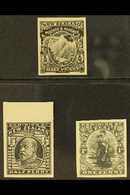 IMPERF PROOFS 1898 ½d Mount Cook (as SG 246 Etc), 1909 ½d KEVII (as SG 387) And 1909 1d Universal Postage (as SG 405 Etc - Autres & Non Classés