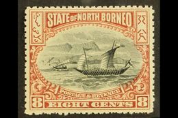 1897-1902 8c Black And Brown-purple Perf 13½-14, SG 102, Very Fine Never Hinged Mint. For More Images, Please Visit Http - Noord Borneo (...-1963)