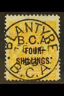 1891-95 4s On 5s Orange-yellow Surcharge, SG 19, Fine Used With Superb Upright 'socked On The Nose' "Blantyre" Cds Cance - Nyassaland (1907-1953)