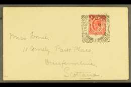 1910 Fine Cover Addressed To Scotland, Franked KEVII 1d With Superb Strike Of "Zomba" Squared Circle, Fine Strikes Of "C - Nyasaland (1907-1953)