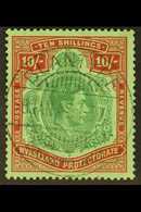 1938-44 10s Emerald & Deep Red On Pale Green, SG 142, Superb Used With Upright 'socked On The Nose' "Blantyre" Cds Cance - Nyassaland (1907-1953)
