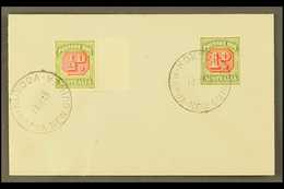 1949 (Sept) Pretty Little Unaddressed Envelope, Bearing Australia ½d And 1d Postage Due Stamps, Each Tied By Crisp KUDOD - Papúa Nueva Guinea