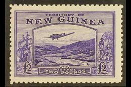 1935 £2 Bright Violet Bulolo Goldfields, SG 204, Superb Mint. Lovely Fresh Stamp. For More Images, Please Visit Http://w - Papúa Nueva Guinea