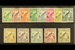 OFFICIALS 1931 "O S" Overprint Set (without Dates) Complete, SG O42/54, Very Fine And Fresh Mint. (13 Stamps) For More I - Papua Nuova Guinea