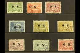 OFFICIALS 1925-31 "OS" Opt'd "Native Village" Set, SG O22/30, Fine Cds Used (9 Stamps) For More Images, Please Visit Htt - Papouasie-Nouvelle-Guinée
