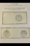 REVENUES 1865 Two Large Document Pieces Bearing Large Circular ½d 'Sello 6' Black DOCUMENTARY REVENUE HANDSTAMPS With Co - Peru