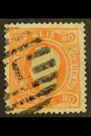 1867 80r Orange, Curved Label, P.12½, Mi 30, Fine Used. For More Images, Please Visit Http://www.sandafayre.com/itemdeta - Autres & Non Classés