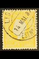 1879 150r Yellow, Straight Label, Ordinary Paper, P.12½, Mi 49xB, Very Fine Used. For More Images, Please Visit Http://w - Andere & Zonder Classificatie