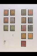 1896-1909 USED COLLECTION In Hingeless Mounts On Leaves, ALL DIFFERENT, Inc 1896-97 Die I Set (ex 6d) To 1s And Die II S - Other & Unclassified