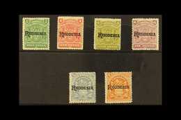 1909 "RHODESIA" Overprints "without Stop", ½d, 1d, 4d, 6d, 2s 6d And 5s, SG 100a, 101a, 105a, 106a, 108a, 110a, Fine And - Other & Unclassified