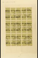 1909 4d Olive Overprinted "RHODESIA.", SG 105, Right Hand PART SHEET OF THIRTY (5 X 6), With Full Margins To Three Sides - Other & Unclassified