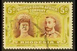 1910-13 5d Purple-brown & Olive-green Double Heads Perf 14, SG 141, Fine Used, Very Fresh. For More Images, Please Visit - Other & Unclassified