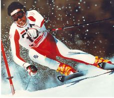 1624    FOTO   22 X 18    DIETER   BAUMAN   CRANS  MONTANA  1987 - Wintersport