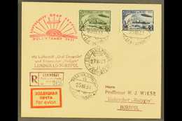 1931 Zeppelin Flight Via Icebreaker "Malygin", Leningrad To North Pole, Cover And Card Franked Imperf URSS - North Pole  - Altri & Non Classificati