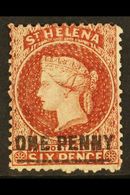 1864-80 1d Lake Type C, SG 8, Fresh Mint With Large Part Original Gum. For More Images, Please Visit Http://www.sandafay - Sint-Helena