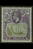 1922-37 15s Grey And Purple/blue, SG 113, Very Fine Mint. For More Images, Please Visit Http://www.sandafayre.com/itemde - Sint-Helena