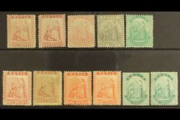 1862-76 CLASSIC ISSUES. An Attractive Mint & Unused Range On A Stock Card. Includes 1862 Perf 13 Unused 1d (x2), 4d, 6d  - St.Christopher, Nevis En Anguilla (...-1980)