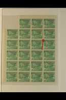 1946 UNUSUAL MULTIPLE 1d Green Peace Issue (SG 215) Never Hinged Mint Marginal Block Of 23 Stamps With Patched-in Stamp  - Samoa (Staat)