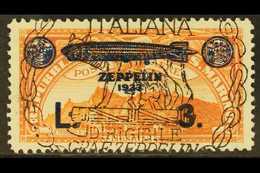 1933 3L On 50c Orange Air "Zeppelin" Overprint (SG 191, Sassone 11), Superb Used With Special 'Graf Zeppelin' Cancel, Ve - Other & Unclassified