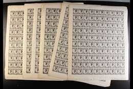 1872-79 COMPLETE SHEETS OF 100 2pa Black Type II Imperf (Michel 20 II, SG N53), TEN Never Hinged Mint COMPLETE SHEETS Of - Servië