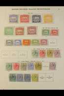 1907-1935 ALL DIFFERENT MINT COLLECTION Presented On A Double Sided Album Page. Includes 1907 Set (5d, 6d & 1s Without G - Islas Salomón (...-1978)