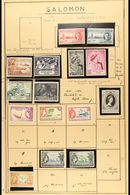 1907-74 CHIEFLY MINT COLLECTION Presented On Pages. Inc 1907 ½d, 1908-11 Canoe Set To 1s Used, KGV Defin Range To A Mint - Islas Salomón (...-1978)