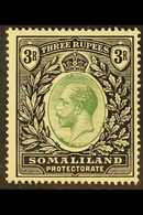 1912-19 3r Green & Black, SG 71, Fine Mint, Fresh. For More Images, Please Visit Http://www.sandafayre.com/itemdetails.a - Somaliland (Herrschaft ...-1959)