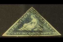 CAPE OF GOOD HOPE 1863-64 4d Steel Blue, SG 19c, Used With 3 Clear Margins (1 Stamp) For More Images, Please Visit Http: - Sin Clasificación