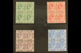 TRANSVAAL 1905-09 KEVII Set, SG 273/76, In Very Fine Mint BLOCKS OF FOUR, At Least Two Stamps In Each Block Never Hinged - Non Classificati