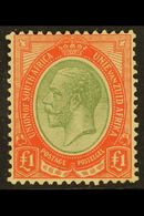 1913-24 £1 Pale Olive-green & Red, SG 17a, Fine Mint With Usual Lightly Toned Gum Found On This Shade. For More Images,  - Non Classificati