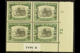 OFFICIAL 1950-4 5s Black & Deep Yellow-green, On SG 122a, Cylinder 72 8, SG O50a, Never Hinged Mint, Light Vertical Crea - Sin Clasificación