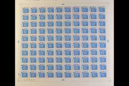 POSTAGE DUES 1972 Set Of 6 Values In COMPLETE SHEETS OF 100, Includes 1c & 2c In Both A & B Panes, SG D75/80, Never Hing - Sin Clasificación