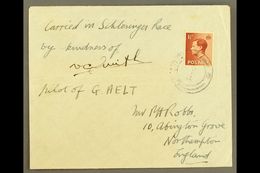 SCHLESINGER AIR RACE COVER 1936 Plain Cover Carried By Victor Smith With GB KEVIII 1½d Cancelled By "GEORGE 6 OCT 36" (S - Sin Clasificación