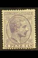 1878 4p Dull Violet, Alfonso XII, Superb Mint Og. Lovely Well Centered Stamp. For More Images, Please Visit Http://www.s - Sonstige & Ohne Zuordnung