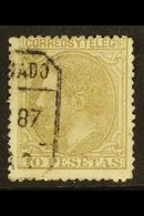 1879 10p Olive Bistre Alfonso XII, SG 272, Fine Used With Neat Boxed Cancel. For More Images, Please Visit Http://www.sa - Sonstige & Ohne Zuordnung