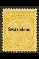 1889-90 2s6d Buff Perf 12½ Of Transvaal With "Swaziland" Overprint, SG 7, Very Fine Mint, "ECONOMIST" Handstamp On Back. - Swasiland (...-1967)