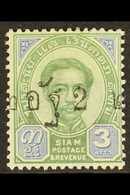 1889-1891 2a On 3a Green & Blue, SG 30, Very Fine Mint For More Images, Please Visit Http://www.sandafayre.com/itemdetai - Thaïlande