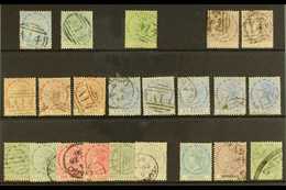 1879-96 USED SELECTION. Includes 1879 3d & 1s, Later Range To 4d Shades & 1s Revenue. Mostly Good To Fine (20+ Stamps) F - Trinité & Tobago (...-1961)