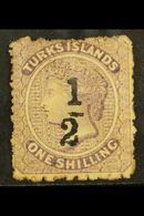 1881 '½' On 1s Lilac, Setting 4, SG 12, Mint, Lightly Toned Og. Cat £275 For More Images, Please Visit Http://www.sandaf - Turks & Caicos