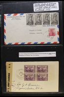 PHILIPPINES 1945 THE "VICTORY" OVERPRINTS ON COVERS. An Interesting Collection Of Covers With Multiple Frankings Of Vari - Otros & Sin Clasificación