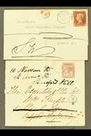 1867/1880 REDIRECTED WITHOUT CHARGE INSPECTORS MARKS. Two Redirected Covers, Each Bearing A Strike Of The Scarce "Crown  - Other & Unclassified
