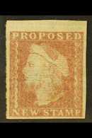 1879 TENDER ESSAY. An Imperf Essay Printed In Red-brown On Laid Paper, Inscribed "PROPOSED NEW STAMP", Similar To Charle - Sonstige & Ohne Zuordnung