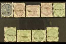 1883-84 "SPECIMEN" OVERPRINTS. 1883-84 'Lilac And Green' Set (less Just The 2½d Value) Each With "SPECIMEN" Handstamp, S - Other & Unclassified