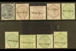 1883-84 "SPECIMEN" OVERPRINTS. 1883-84 'Lilac And Green' Set (less Just The 2½d Value) Each With "SPECIMEN" Handstamp, S - Sonstige & Ohne Zuordnung