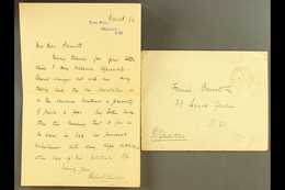 1894 GLADSTONE - INTERESTING POLITICAL COVER & LETTER. 1894 (8 Mar) Stampless Env With Original Letter Written Just Six  - Sonstige & Ohne Zuordnung